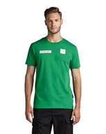 Koszulki męskie - G-STAR RAW Męski t-shirt Velcro, zielony (Jolly Green 336-D608), S, zielony (Jolly Green 336-d608), S - miniaturka - grafika 1