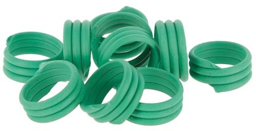 Kerbl Hobbyfarming Pierścienie spiralne, 18 mm, zielone tworzywo sztuczne, 100 szt.