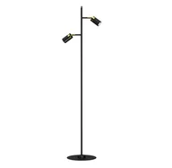 Lampy stojące - Czarna lampa podłogowa ze złotymi dodatkami - 4X K381 Galapi - miniaturka - grafika 1