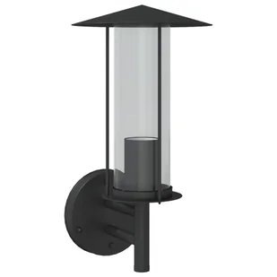 vidaXL Kinkiet zewnętrzny, czarny, stal nierdzewna - Lampy ogrodowe - miniaturka - grafika 1