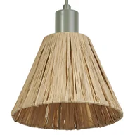 Oprawy, klosze i abażury - Lampa wisząca LEDVANCE Decor Raffia zielono-brązowa wykonana z rafii i metalu, E27, średnica 200 mm, klosz wykonany z materiału pochodzącego z recyklingu, ekologiczna dzięki wymiennemu źródłu światła, łatwy montaż - miniaturka - grafika 1