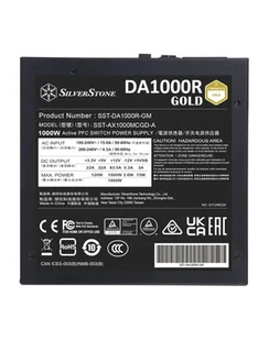 silverstone technology SilverStone SST-DA1000R-GM 1000W, PC power supply (Kolor: CZARNY, 7x PCIe, cable management, 1000 watts) - Zasilacze komputerowe - miniaturka - grafika 1