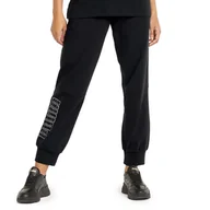 Spodnie sportowe damskie - Spodnie dresowe Puma Power Colour-Blocked 84883001 - czarne - miniaturka - grafika 1