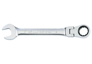 KING TONY 373024M KLUCZ PŁASKO-OCZKOWY PRZEGUBOWY, Z GRZECHOTKĄ JEDNOKIERUNKOWĄ 72 ZĘBY, 24MM - Klucze i nasadki - miniaturka - grafika 1