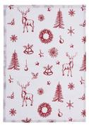 Obrusy i serwetki - Podkładka bawełniana MIA HOME Christmas, czerwono-biała, 48 cm - miniaturka - grafika 1