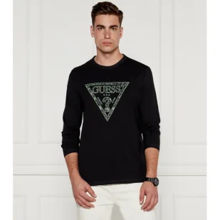 GUESS Longsleeve EMBRO | Regular Fit - Koszulki męskie - miniaturka - grafika 1