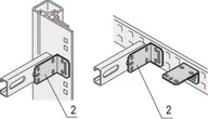 Akcesoria do monitoringu - SCHROFF Wspornik montażowy SCHROFF Eurorack C-Rail do słupków szafy lub belek głębokościowych - miniaturka - grafika 1