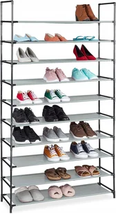 Stojak Regał Szafka Na Buty Obuwie Organizer Metalowy Składany Półki - Szafki na buty - miniaturka - grafika 1