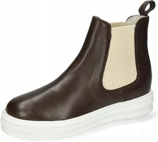 MELVIN & HAMILTON BOTKI BRĄZOWE SKÓRZANE WSUWANE 38 JOC - Botki damskie - miniaturka - grafika 1