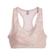 Biustonosze - Damski Stanik sportowy PUMA MID IMPACT 4KEEPS GRAPHIC BRA PM 52441803 – Różowy - miniaturka - grafika 1