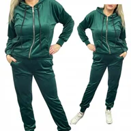 Dresy damskie - Rozpinany Dres Damski Welur 58 60 9xl 10xl ziel wygodny otulający SUPERBIG - miniaturka - grafika 1