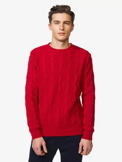 Swetry męskie - Benetton Sweter w kolorze czerwonym - grafika 1