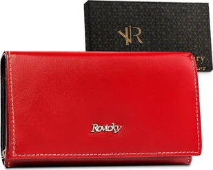 Rovicky Portfel skórzany Rovicky czerwony R-RD-21-GCL Red- - Portfele - miniaturka - grafika 1