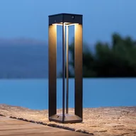 Lampy ogrodowe - LES JARDINS Lampa solarna LED Borne z czujnikiem wysokość 45cm - miniaturka - grafika 1