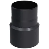 Kominki wentylacyjne - Redukcja stalowa fi 150/130 czarna rura spalinowa - miniaturka - grafika 1