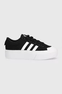 adidas tenisówki damskie kolor czarny - Trampki damskie - miniaturka - grafika 1