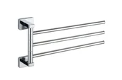 Wieszaki łazienkowe - Aqualine Apollo - Potrójny wieszak na ręczniki, długość 33 cm, chrom 1416-16 - miniaturka - grafika 1