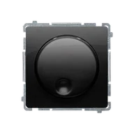 Wyłączniki światła i elektryczne - Kontakt Simon Ściemniacz obrotowo-przyciskowy BASIC - czarny mat - miniaturka - grafika 1