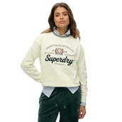 Bluzy damskie - Superdry Country Club Loose beżowa bluza - miniaturka - grafika 1