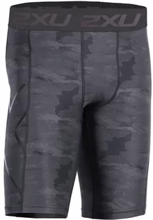 Spodnie sportowe męskie - 2XU Accelerate Print Compression Shorts Men, asphalt charcoal/nero S 2021 Legginsy kompresyjne MA4633B#ASCNRO-S - grafika 1