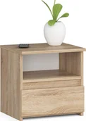 Szafki nocne - Fabryka Mebli Akord Szafka nocna CL1 40 cm 1 szuflada - dąb sonoma - miniaturka - grafika 1
