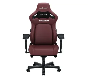 Anda Seat Kaiser 4 L Gamingowy do 120kg Skóra Eco Bordowy - Fotele gamingowe - miniaturka - grafika 1