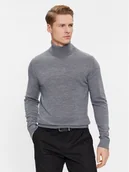 Swetry męskie - Calvin Klein Golf Superior K10K110420 Szary Slim Fit - miniaturka - grafika 1