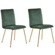 Krzesła - Beliani Zestaw 2 krzeseł zielony RUBIO - miniaturka - grafika 1