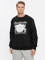 Bluzy męskie - Reebok Bluza Basketball IL4432 Czarny Regular Fit - miniaturka - grafika 1