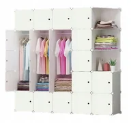 Szafy - Szafa modułowa, Garderoba 22 biała / MAXXLLC - miniaturka - grafika 1