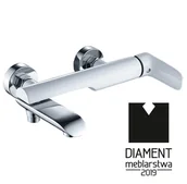 Baterie wannowe i prysznicowe - Laveo ALEA chrom/biel BLE 61FD BLE61FD - miniaturka - grafika 1