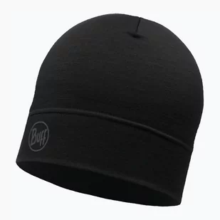 Buff Czapka Lightweight Merino Wool Hat SOLID BLACK 113013.999.10.00 - Czapki i chusty sportowe damskie - miniaturka - grafika 1