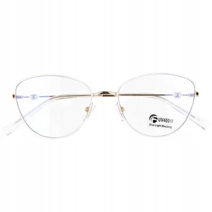 Okulary kocie oczy z filtrem BLUE LIGHT do komputera zerówki 2542-5 - Okulary korekcyjne, oprawki, szkła - miniaturka - grafika 1
