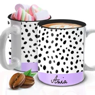 Kubki - Kubek Z Nadrukiem PLAMKI WZORY NA PREZENT Biało Czarny Kreator - miniaturka - grafika 1