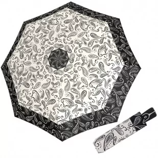 Fiber Magic Black&amp;White Paisley - w pełni automatyczny parasol damski - Parasole - miniaturka - grafika 1