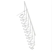 Schody strychowe - Dolle Schody modułowe Atlanta proste antracytowe, 11-stopni, buk multiplex lakie - miniaturka - grafika 1