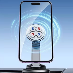 AWEI magnetyczny uchwyt samochodowy X45 do szyby/na kokpit czarny/black - Selfie stick - miniaturka - grafika 3