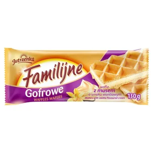 Jutrzenka Familijne Wafle przekładane kremem o smaku wanilio... - Ciastka - miniaturka - grafika 1