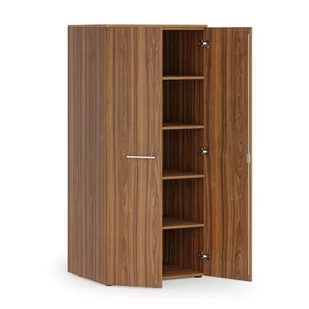 Szafa biurowa z drzwiami PRIMO WOOD, 1781 x 800 x 600 mm, orzech - Szafy biurowe - miniaturka - grafika 1