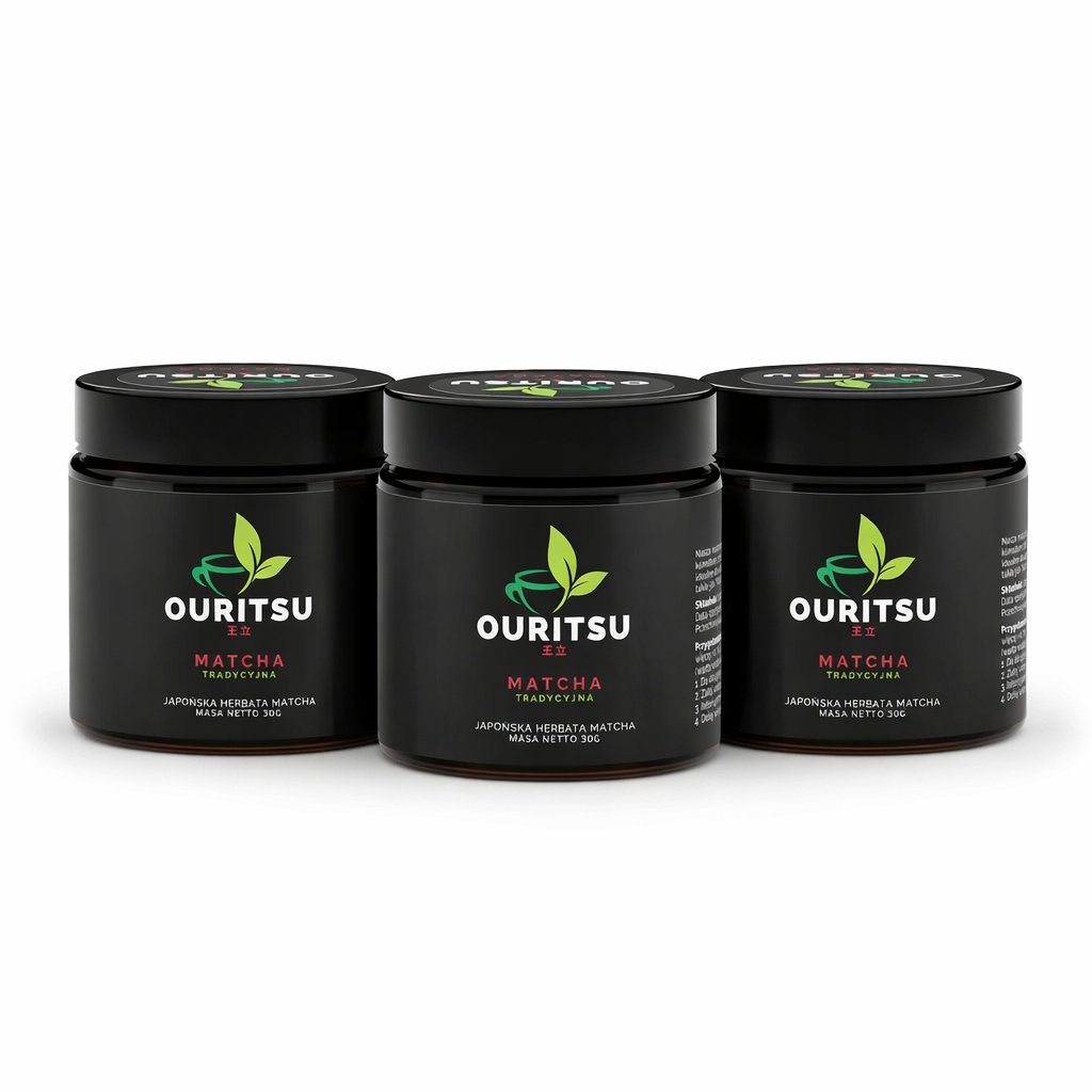Matcha japońska zielona herbata proszek do latte Tradycyjna 90g (3x30g)