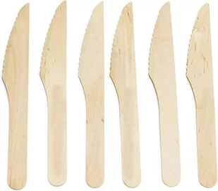 Noże drewniane do obiadu Ekologia sztućce 200 szt - Noże kuchenne - miniaturka - grafika 1