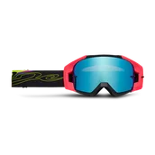 Gogle i okulary motocyklowe - Gogle Cross FOX Vue Energy - Vivid Czarny - miniaturka - grafika 1