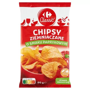 Carrefour Classic Chipsy ziemniaczane o smaku paprykowym 80 g - Chipsy - miniaturka - grafika 1
