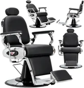 Fotele fryzjerskie - Fotel fryzjerski barberski hydrauliczny do salonu fryzjerskiego barber shop Viktor Barberking - miniaturka - grafika 1