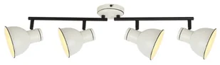 Zumba Lampa Sufitowa Listwa 4X40W E14 Biały+Czarny - Lampy sufitowe - miniaturka - grafika 1