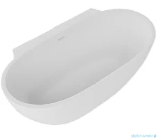 ScandiBath Mandal wanna wolnostojąca/przyścienna z korkiem i przelewem BIAŁYM 170x85cm  Q360S-1701OEMBP | - Wanny z hydromasażem - miniaturka - grafika 1