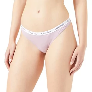Calvin Klein - Idealnie dopasowane stringi - bielizna damska - beżowa - 72% poliamid, 28% elastan - logo Calvin Klein - niski stan - rozmiar XS, Happy Fioletowy, L - Majtki damskie - miniaturka - grafika 1