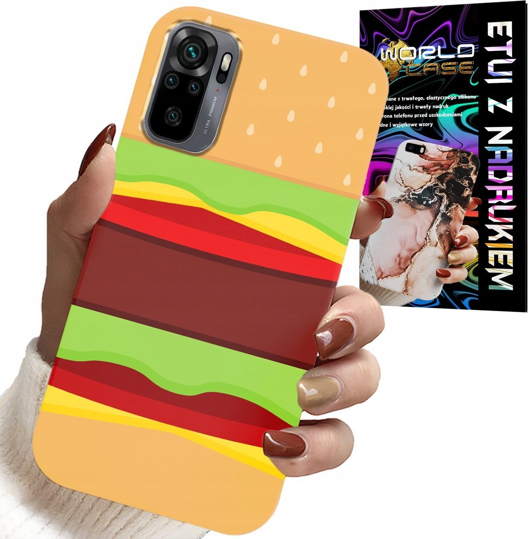ETUI DO XIAOMI NOTE 10 / 10S - CASE BURGER CHEESEBURGER OBUDOWA PREZENT
