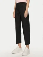 Spodnie sportowe damskie - Tommy Hilfiger Chinosy Travel WW0WW43632 Czarny Slim Fit - miniaturka - grafika 1