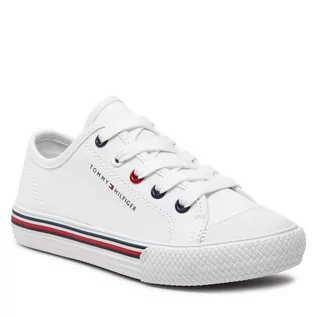 Buty dla chłopców - Trampki Tommy Hilfiger T3X9-33324-0890 M Bianco 100 - grafika 1